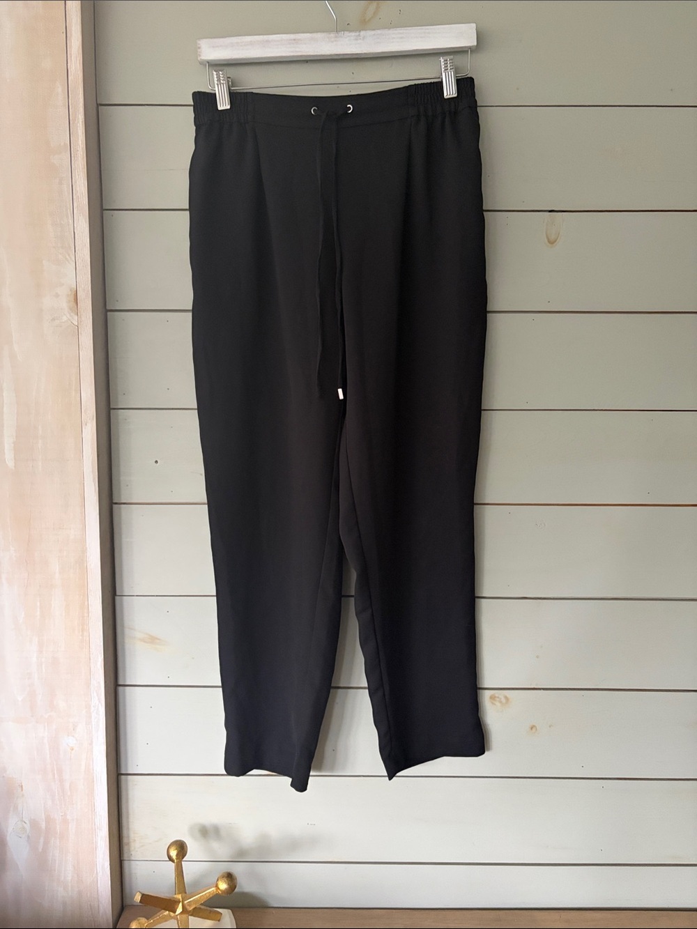 ZARA Black Drawstring Trousers | Size M (Fits Small)